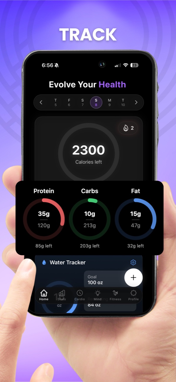Evolve calorie tracking feature poster